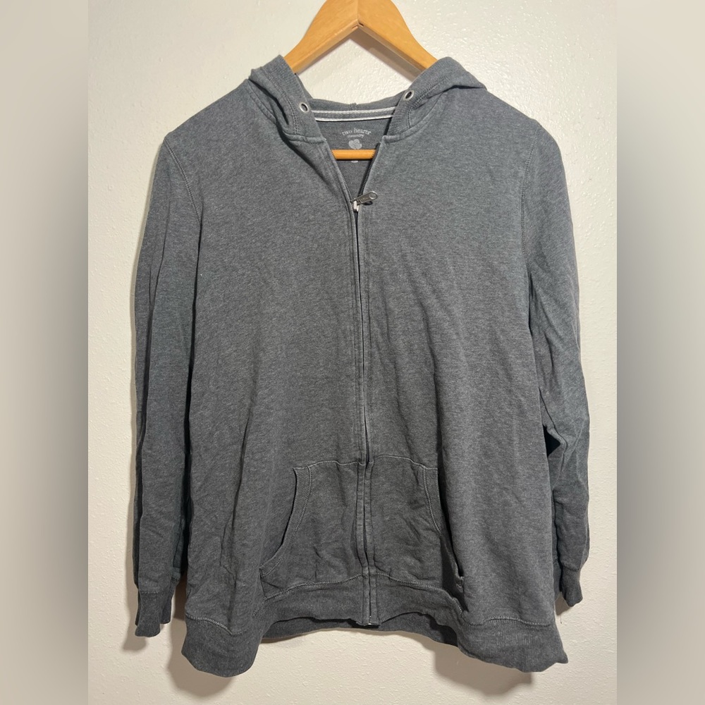 Two Hearts Gray Maternity Jacket, L
